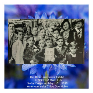 De blauwe korenbloem tentoonstelling in Sofia Bulg Perfect Poster