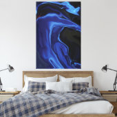 De blauwe kus canvas afdruk (Insitu (Slaapkamer))