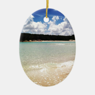 De blauwe lagune keramisch ornament