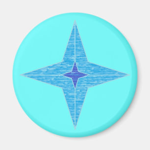 De blauwe Magneet van de Ster (ronde)