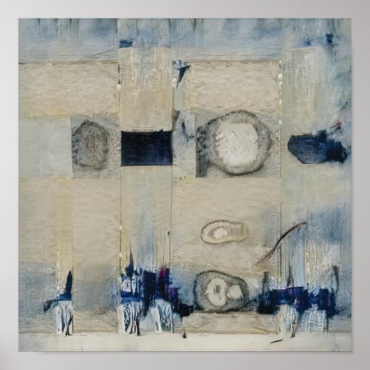 De blauwe markt poster (Voorkant)