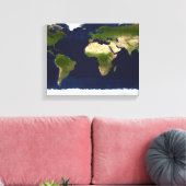 De blauwe marmer canvas afdruk (Insitu (Woonkamer))