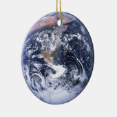 De blauwe marmer Earth Foto Keramisch Ornament (Rechts)