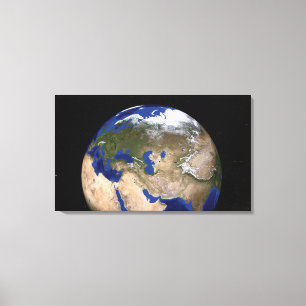 De blauwe marmer van de volgende generatie Aarde Canvas Afdruk
