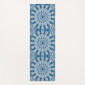 De blauwe mat van mandala yoga (Voorkant)