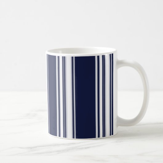 De blauwe Mok van Strepen (Rechts)