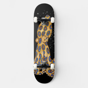 De blauwe Octopus van de Ring en de Bubbles Kunst Skateboard
