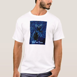 De blauwe Omhelzing van de Boom van de koala T-shirt