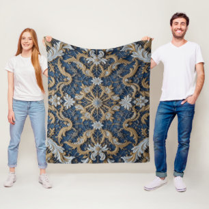 De blauwe omhelzing van de koningin fleece deken