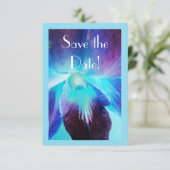 De Blauwe Orchidee Save the Date Aankondiging (Staand voorkant)