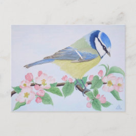 De blauwe pas in het voorjaar briefkaart