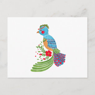 De blauwe quetzal briefkaart