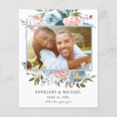 De blauwe roze Floral van de begroting sparen de D Flyer (Voorkant)