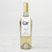 De blauwe schelp | BRUILOFT WELKOM GAST Flessenhanger (Op fles)