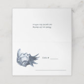 De blauwe schelp | Nautical Wedding table place (Buitenkant ongevouwen)