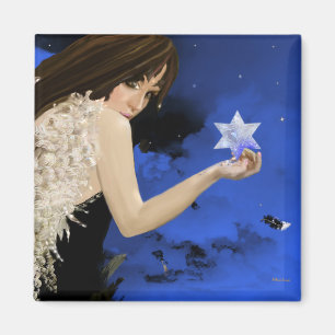 De blauwe ster magneet