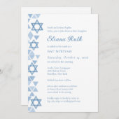 De blauwe ster van David Bat Mitswa Kaart (Voorkant / Achterkant)