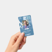 De blauwe steward - naamplaatje badge (Handheld)