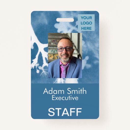 De blauwe steward - naamplaatje badge (Voorkant)