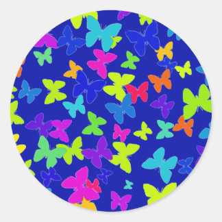 De blauwe Stickers van de Vlinder