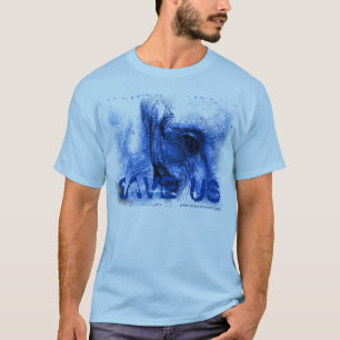 de blauwe t-shirt van olifantsw/tear SAVE de V.S.