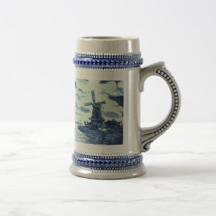 De Blauwe Tegel van vintage Antiek Delft - Bierpul