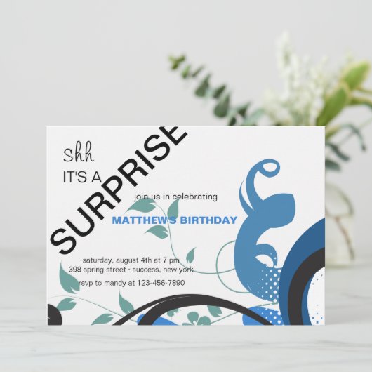 De blauwe Uitnodiging van de Energie (Staand voorkant)