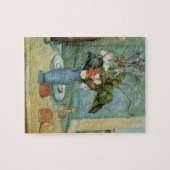 De blauwe vaas (Bloemen en fruit) van Paul Cezanne Legpuzzel (Horizontaal)