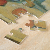 De blauwe vaas (Bloemen en fruit) van Paul Cezanne Legpuzzel (Zijkant)