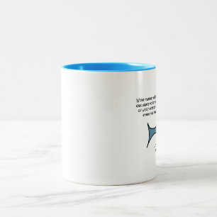 De blauwe vinvis... tweekleurige koffiemok