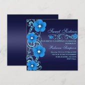 De blauwe/Witte Verjaardag van de Werveling Kaart (Voorkant / Achterkant)