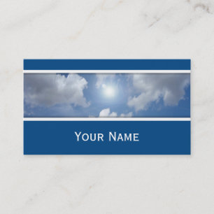 De blauwe Wolken van de Hemel + jouw tekst Visitekaartje