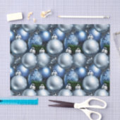 De Blauwe & Zilveren Kerstmisbol Serie Design 12 Tissuepapier (Craft)