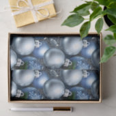 De Blauwe & Zilveren Kerstmisbol Serie Design 12 Tissuepapier (Geschenk)