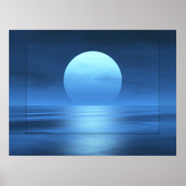 De blauwe zon poster