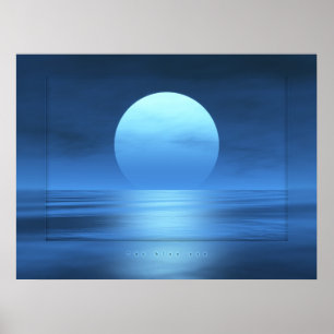 De blauwe zon poster