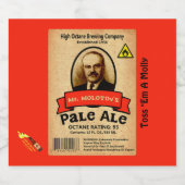 De Bleke Ale van de heer Molotov Bier Etiket (Enkel label)