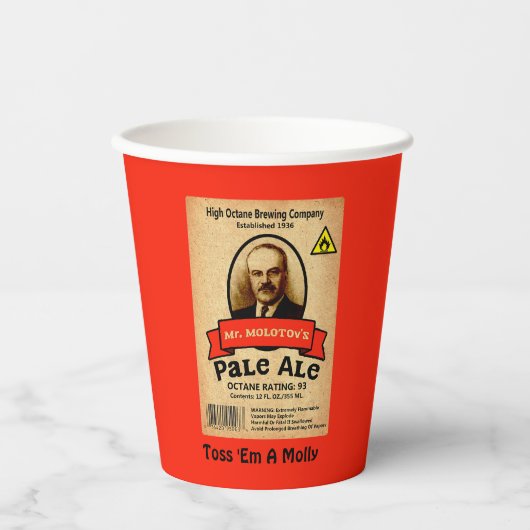 De Bleke Ale van de heer Molotov Papieren Bekers (Voorkant)