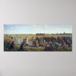 De "Blessing of the Wheat" in de Artois, 1857 Poster