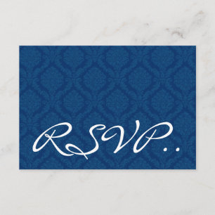 De bleu marine petite RSVP carte de réponse de