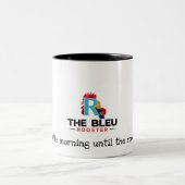 De Bleu Rooster_Logo-01 Tweekleurige Koffiemok (Center)