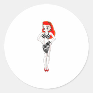 De blik ronde sticker