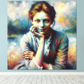 DE BLIK VAN BELA CANVAS AFDRUK (Insitu (Houten vloer))