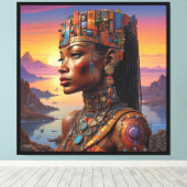 De blik van Cleopatra Canvas Afdruk (Insitu (Houten vloer))