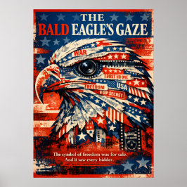 De blik van de Amerikaanse zeearend Patriot Kunst Poster
