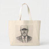 De blik van Donald Trump. Grote Tote Bag (Voorkant)