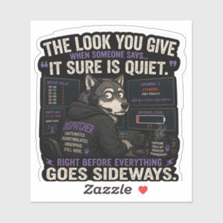 De blik wanneer iemand 'Stil' zegt Sticker