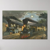 De bliksem Express-treinen, 1863 Poster (Voorkant)