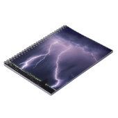 De bliksem over Salt Lake Valley, Utah. Notitieboek (Linkerzijde)