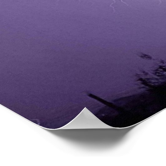 De blikseminslag achter het Vuldengebergte Poster (Hoek)